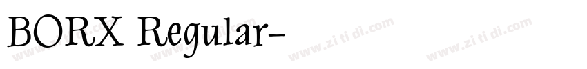 BORX Regular字体转换